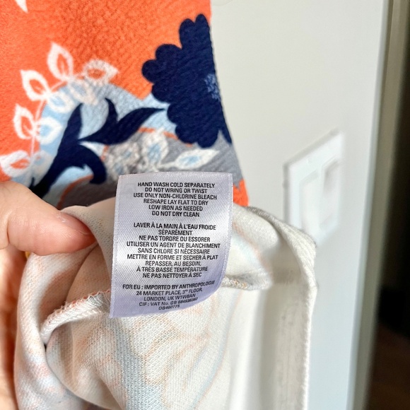 Anthropologie Postmark Anzere Mosaic Print Raw Edge Boho Tank Top Size M - Picture 9 of 9